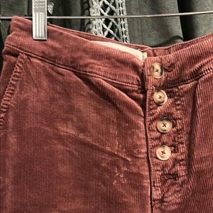 Corduroy Button-Up Wide-leg trousers